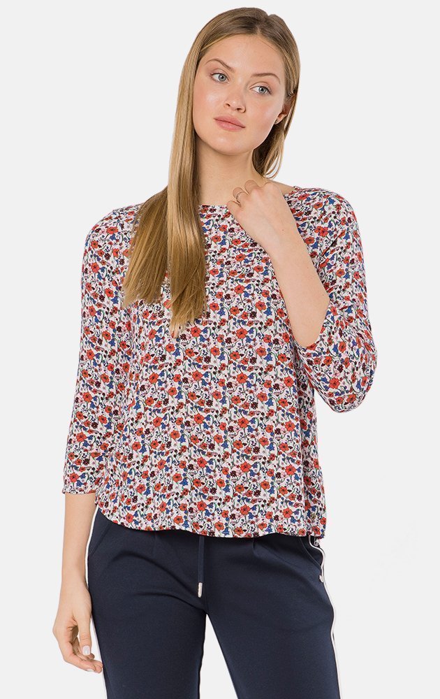 Блуза с цветочным принтом  0