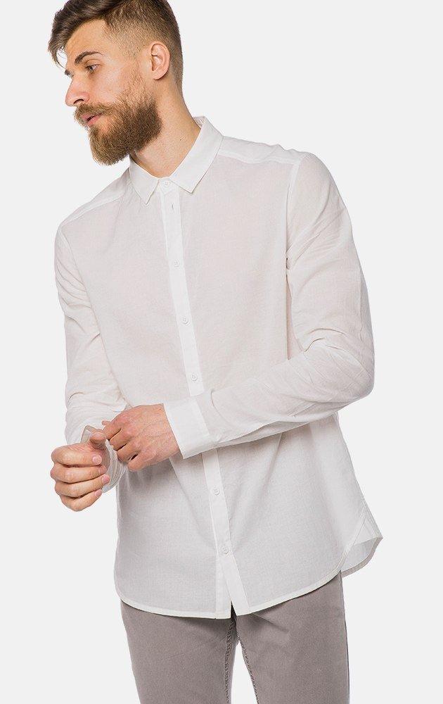 Рубашка белая с длинными рукавами 3