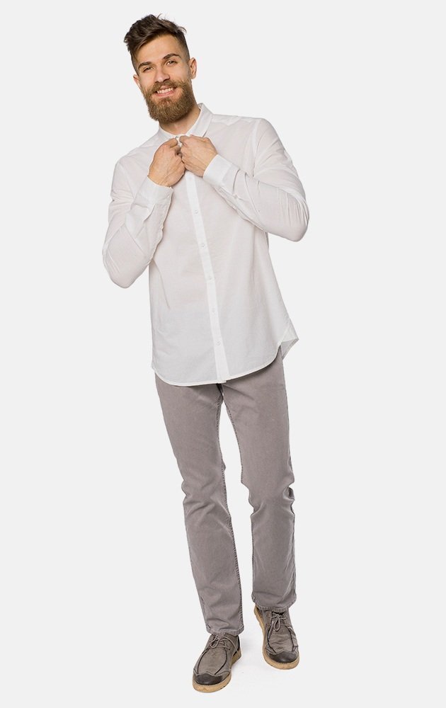 Рубашка белая с длинными рукавами 2